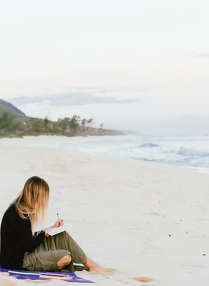 Writing on Beach